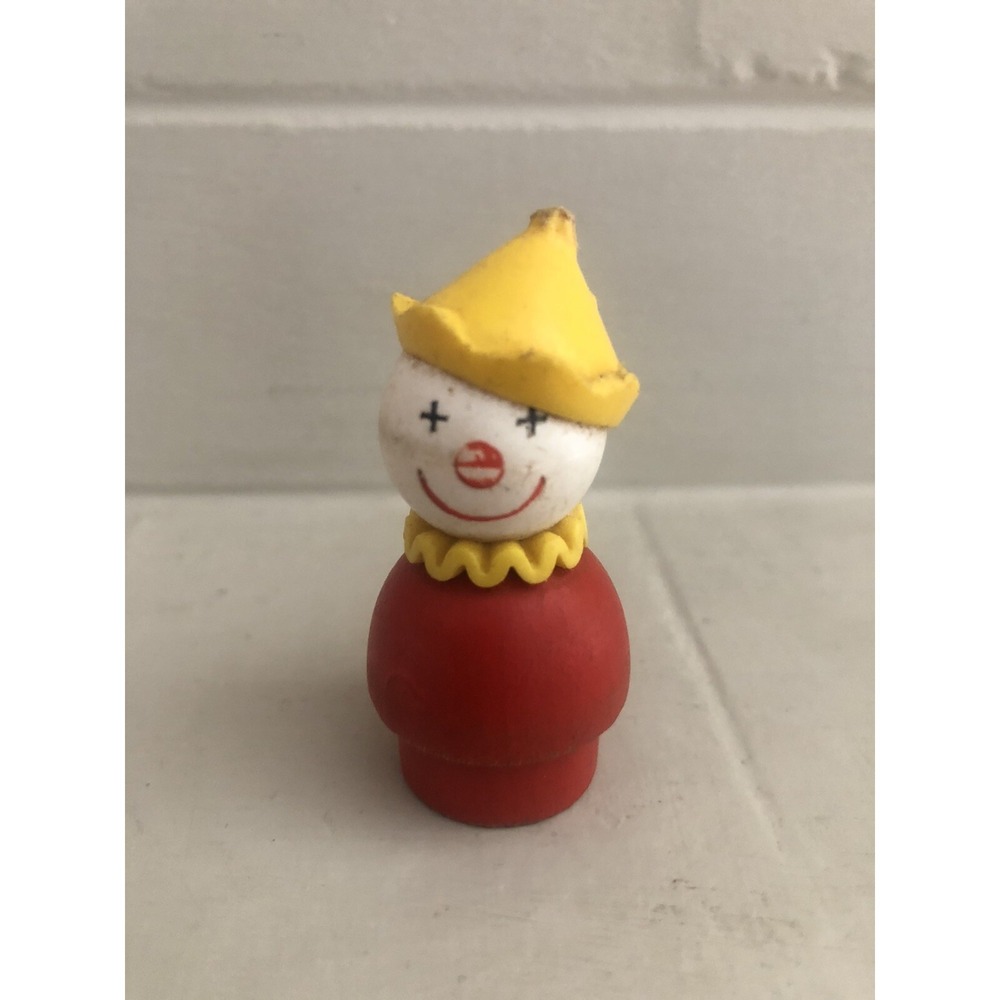 Vintage Fisher Price Little People Red Clown Figure